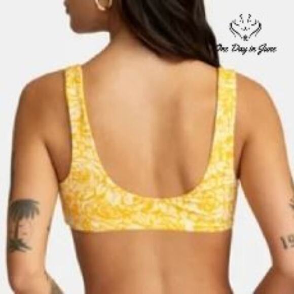 RVCA Forever Bralette Reversible Bikini Top Size L - Picture 2 of 6